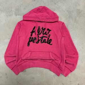 Vintage y2k Pink Women's Aeropostale Hoodie